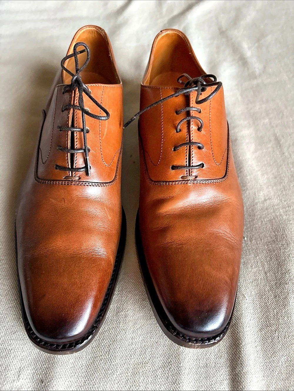 Ralph Lauren Galita Women Leather Oxfords US 10 B Brown